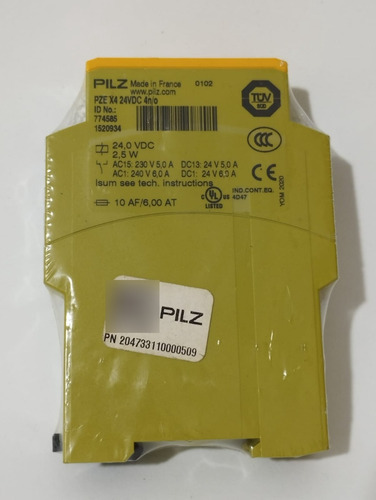 Pilz Pze X4 24vdc 4n/o Relé De Seguridad (774585)