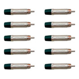 Kit 10 Plug Rca Macho Nickel Plt Wc 1212 Wireconex