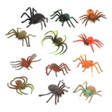 A Plástico Pvc Araña Modelo Niños Juguete 12pcs Multi -color