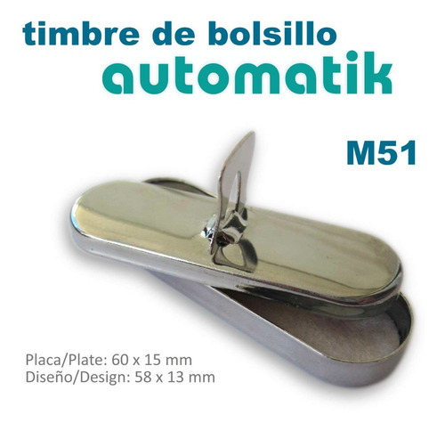 Timbre De Bolsillo Personalizado, Automatik M51