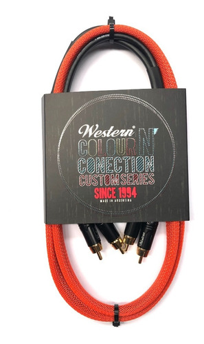 Cable Audio Rca Stereo - Mallado - Western Rcax2o15 - 1,5mts