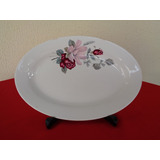 Antiguidade Antiga Travessa Porcelana Porto Ferreira 30 Cm