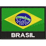 Patch Bordado Bandeira Brasil Seu Estado Motociclista Ban478