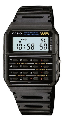 Reloj Hombre Casio Ca-53w-1z Vintage Alarma Lcd Calculadora