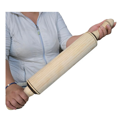 Ferenku Rodillo Pizzero Giratorio Artesanal Masa Pan Madera Natural