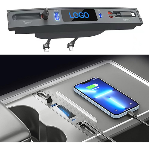 Concentrador Usb Para Tesla Model 3/y 2021/2022/2023, Estaci