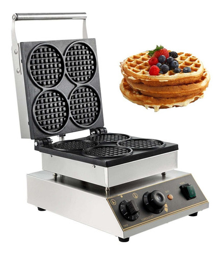 Maquina Para Mini Waffles Redondos Industrial 110 V