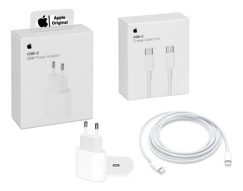 Cargador Para iPad Pro Air Rapido 20w + Cable 2m Usbc Usbc 