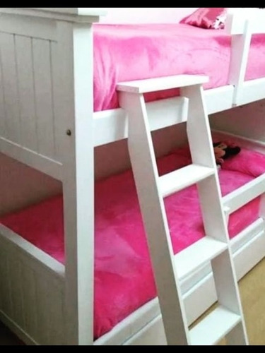 Cama Cucheta O Superpuesta De Madera Masiza Laqueada 