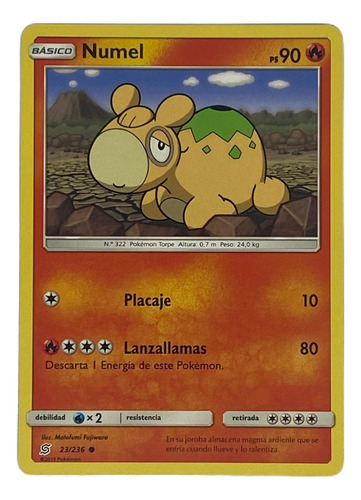 Numel Carta Pokémon Original Tcg Español 23/236