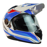 Casco Moto Tx-909 Certificado Doble Proposito Con Lente