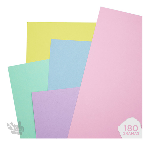 Kit Papel Color Plus 180g A3 (tons Bebe) 50 Folhas