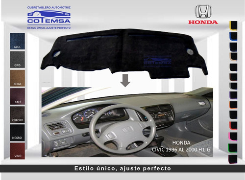 Cubretablero Aut. (colores) Honda Civic 1996 Al 2000 H1-g