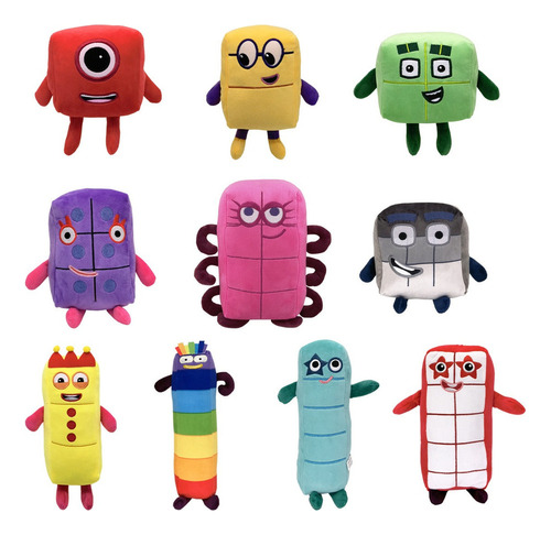 10pcs Numberblocks Peluche Muñeca Juguete Cumpleaño Regalo