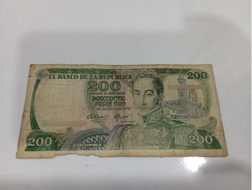 Billete 200 Pesos Oro Original Del 1978