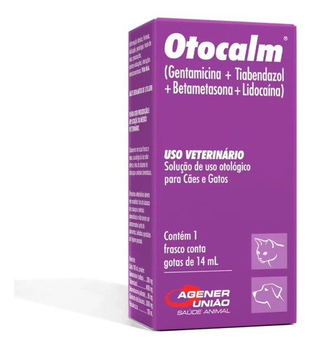 Otocalm 14ml Para Cães E Gatos Agener União                 