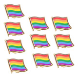 10 Piezas De Bandera Del Iris Lgbt Gay Pride Pin Badge 18 X