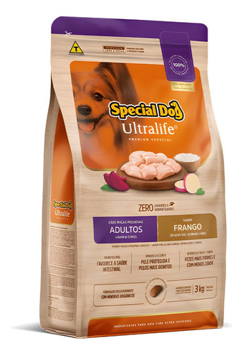 Ração Special Dog Ultralife Cães Raças Peq Adulto 10.1kg