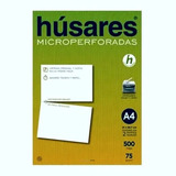 Resma Húsares 7844 Microperforadas Al Medio  A4 75 Grs. 