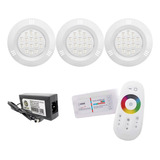 Kit Led Piscina 60m² -3 Leds 9w, 1 Módulo Rgb + Fonte