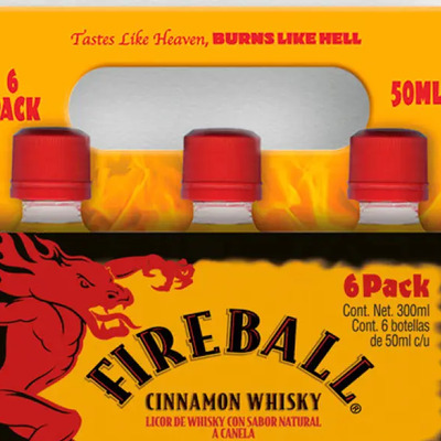 Pack De 6 Whisky Fireball Cinnamon 50 Ml | MercadoLibre