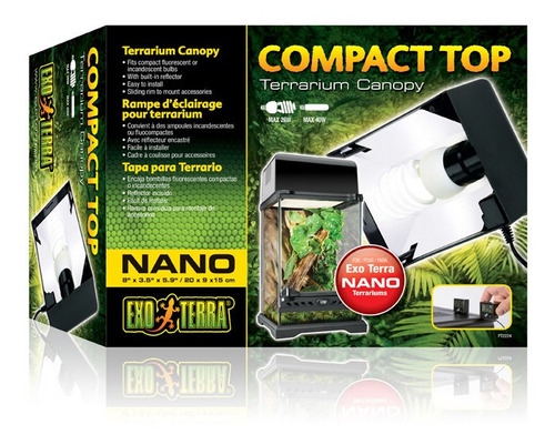 Porta Lamparas Exo Terra Compact Top Para Terrarios Nano