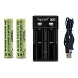 Kit Cargador + 2 Pilas 10440 320mah Vapcell Q2s