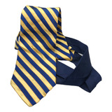 Corbata Vintage Tommy Hilfiger Tie Usa Seda Oro Y Azul Raya 