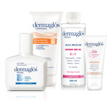 Dermaglos Kit Hidratante Facial Y Corporal + Agua Micelar