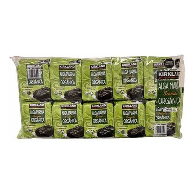 Alga Marina Organica Tostada Kirkland Signature 17g Con 10u | Envío gratis