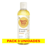 Pack 3un Shampoo Y Jabón Líquido Burt's B. Baby Bee