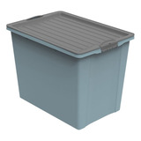 Caja Compact A3 Con Ruedas 70 Lt 57x43x39 Cm Rotho Azul Eco