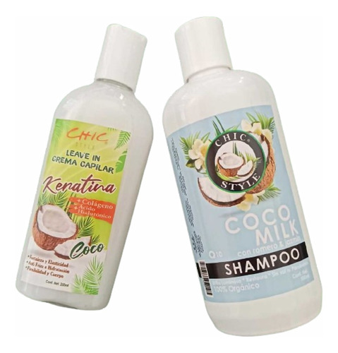 Combo Restaurador Capilar Shampoo Y Keratina De Coco Sin Sal