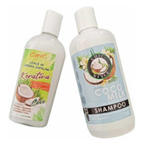 Combo Restaurador Capilar Shampoo Y Keratina De Coco Sin Sal