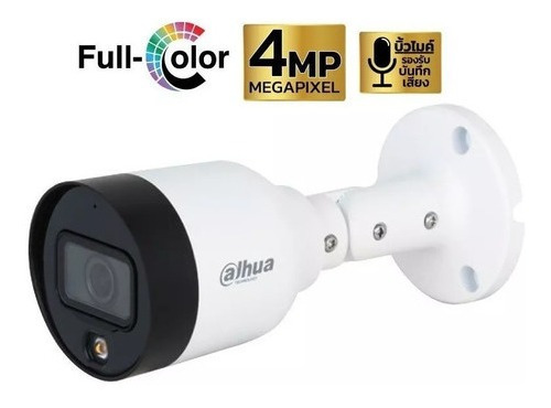 Camara Dahua Bullet Full Color 4mpx Microfono Detec Movimien Blanco