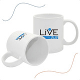 Caneca Sublimação Cerâmica Resinada Live Aaa 325ml 12un 