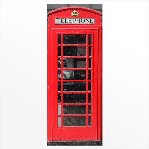 Adesivo Decorativo De Porta -cabine Telefonica Londres 02562