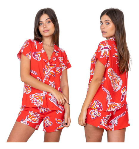 Pijama Camisero De Mujer Fibrana De Seda Comodo Suave Senira