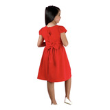 Vestido Luxo Infantil Vermelho Roupa Festa Natal Menina