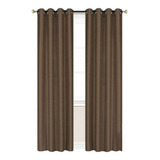 Cortinas Blackout 188anchox213largo En 2 Paneles Ahuladas K Color Chocolate