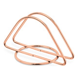 Porta Guardanapos Metal Aço Suporte Mesa Cozinha Passerini Cor Rose Gold