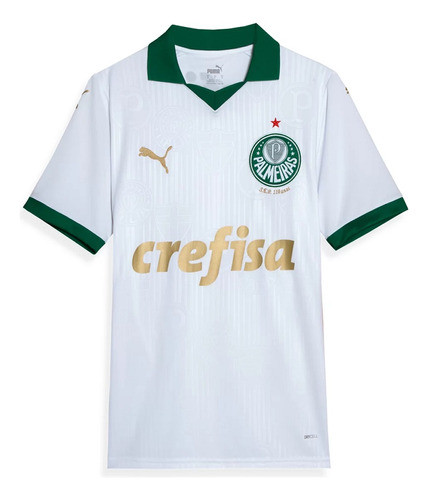 Camisa Palmeiras Masculina 2024 Branca Puma Torcedor Oficial