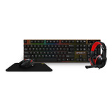 Teclado E Mouse Gamer Com Headset E Mousepad Aries M1 Lite