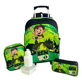 Kit Mochila Infantil Ben 10 Omnitrix Alienígena Rodinhas G