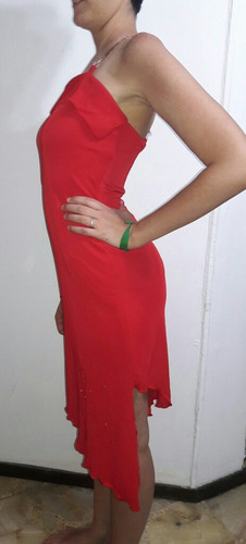Vestido Strapless Rojo Talle 2 Impecable!