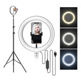 Lámpara Aro De Luz Led 26cm Selfie Tiktok Fotos Con Trípode