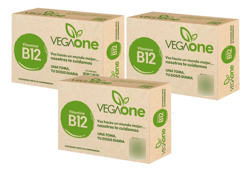 Promo X3! Vegaone Vitamina B12 (30 Comp) - Apto Vegano- Msa