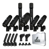 Arcano Kit Microfones Para Bateria Am-penblack7 C/ Maleta Sj