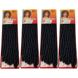 Kit 4 Cabelo Nina Soft Crochet Braid Dread Original