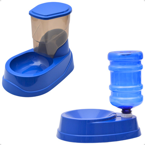 Kit Dispenser De Ração + Dosador Automático De Água Cão Gato